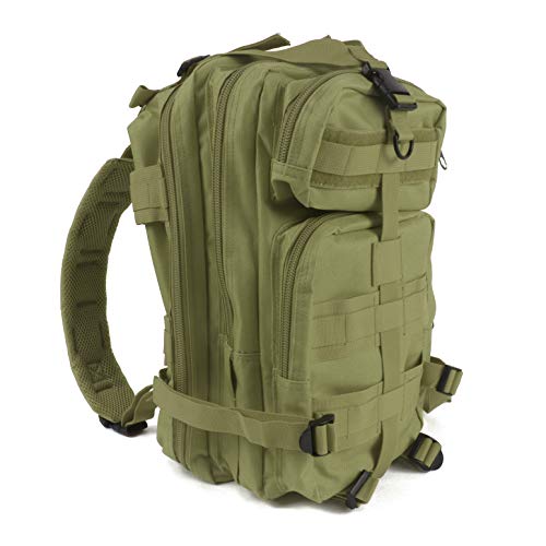 MediTac Tactical Assault Pack - First Aid Rucksack - 18" Military MOLLE Backpack - color: Olive Drab