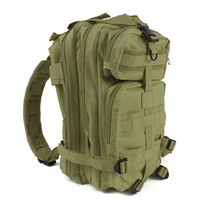 MediTac Tactical Assault Pack - First Aid Rucksack - 18" Military MOLLE Backpack - color: Olive Drab