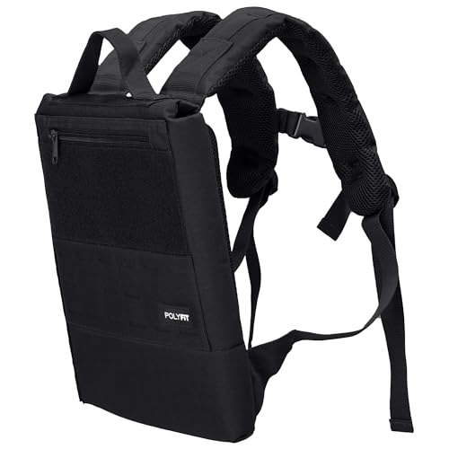 Polyfit Rucking Backpack 2.0 - Weighted Ruck Pack for Weight Plates - Patent Pending Side-Loading Rucksack for Walking, Running, Rucking, Strength and Endurance Training - Black - color: Black