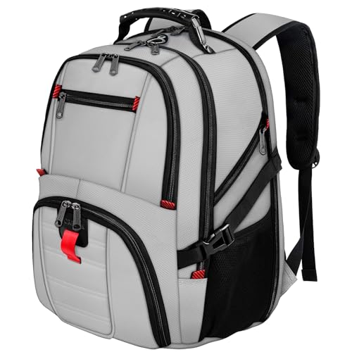 YOREPEK Large Backpack for Men, Extra Large Laptop Backpacks for Men Women, Water Resistant Travel Backpack Airline Approved Business Work Bag Fits 17 Inch Computer, Black - color: Light Grey, size: 17 Inch