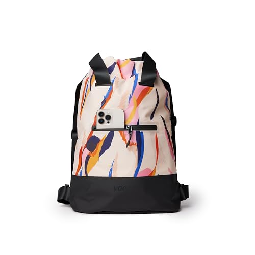 VOORAY 23L Flex Cinch Drawstring Backpack – Lightweight Travel Bag, Weekender & Sports Gym Bag for Women and Men - color: Watercolor