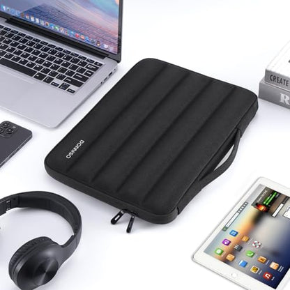 DOMISO 15.6 inch Laptop Case Sleeve Protective Cover Compatible with 16 inch MacBook Pro M4 M3 M2/Pro Max,15.6-16 inch HP Dell ASUS Lenovo Chromebook,Waterproof Computer Cases Bag with Handle,Black - color: Black, size: 15.6 inch
