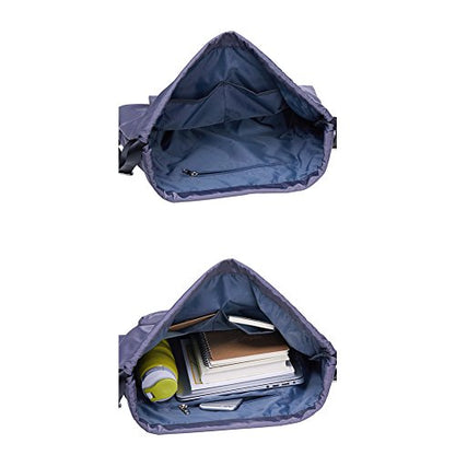 KAUKKO Drawstring Sports Backpack Gym Yoga Bag Shoulder Rucksack for Men and Women 1031-2-GRAY,18.5L - color: Nylon Grey