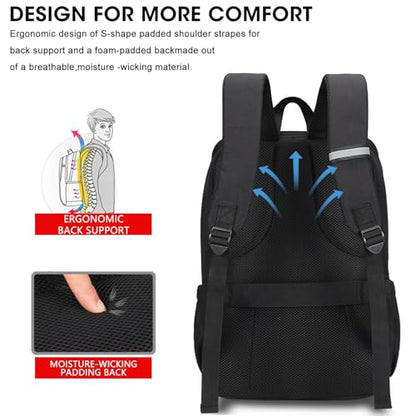 MAXTOP Deep Storage Laptop Backpack Business Anti-theft Backpacks[Water Resistant] College Computer Bookbag Fits 15 Inch Laptop Black - color: Black, size: 15.6 inch, style: Daypack Backpacks