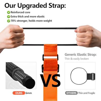 BILIONE Add a Bag Luggage Straps 2 Pack, Adjustable Bungee Elastic Belt to Connect Two Suitcases, Secure Carry On & Travel Essentials (Black) - color: Black, size: 2 Pack