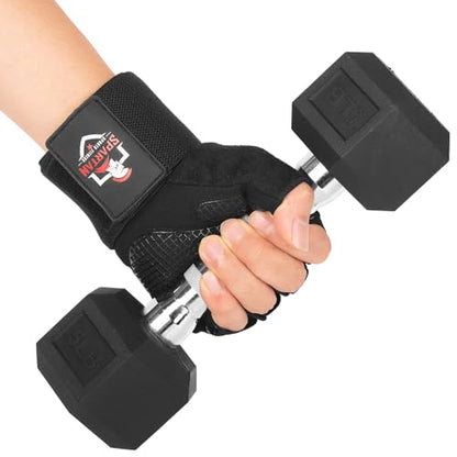 Spartan Gym Gloves for Men & Women – Weight Lifting Gloves with Wrist Support, Full Palm Protection, Breathable Non-Slip Grip for Weightlifting, Workout, Training, Fitness, Crossfit, Exercise - size: Medium