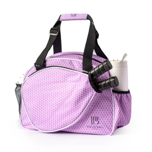 Pik’le’Ball Sport Premium Women's Pickleball Bag – Stylish and Versatile Sports Bag with Water Bottle Holder, Padded Paddle Pocket, and Spacious Design (fits 2+ Paddles!) - color: Classy Orchid