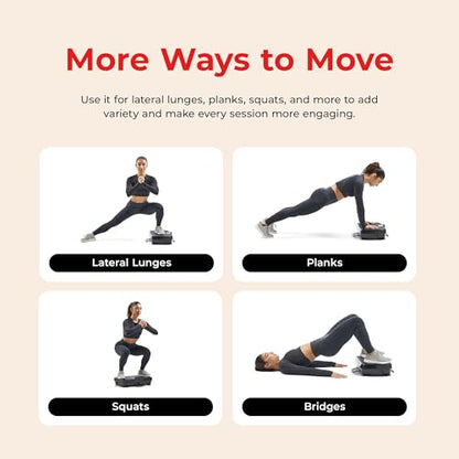 Sunny Health & Fitness Fitboard Vibration Platform Exercise Machine with Multiple Speed Settings and Vibration Modes for Multipurpose Workouts - size: 2D