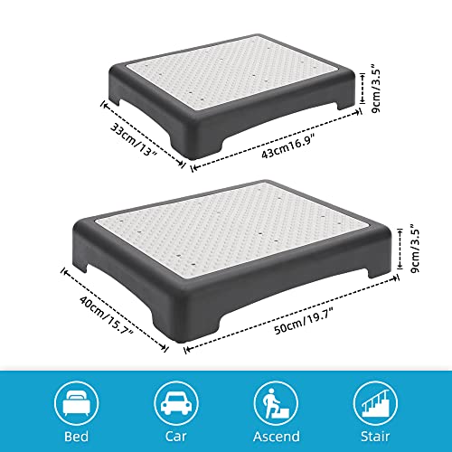 Wefaner Outdoor Step Stool for Adults Mobility Step Non-Slip Safety Bed Step for Elderly Senior for high Bed - size: small size