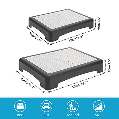 Wefaner Outdoor Step Stool for Adults Mobility Step Non-Slip Safety Bed Step for Elderly Senior for high Bed - size: small size