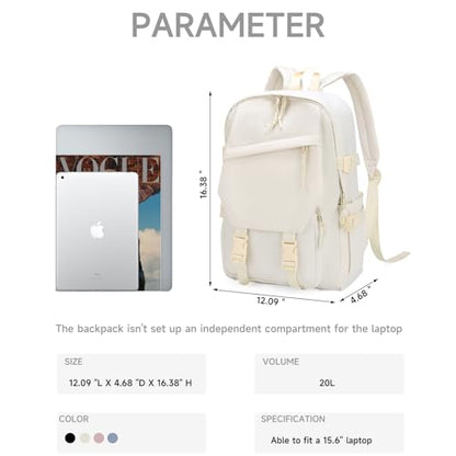 GAEKEAO Classical Basic Travel Backpack for Women and Men Lightweight Travel Workout Sports Backpack Casual Daypack, Beige - color: A02 Beige