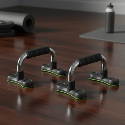 Push-Up Stands H-Shape Steel Frame with Foam Grips for Home Gym Strength Training (1 Pair)