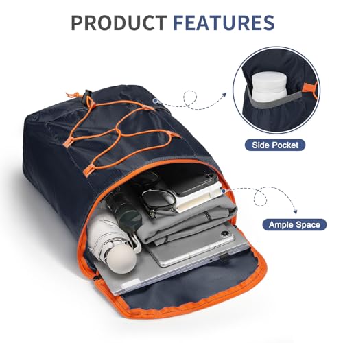 20L Small Hiking Backpack Lightweight Packable Daypack Navy - color: Navy Blue