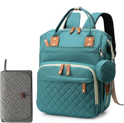 Diaper Bag Backpack for Girls Boys: Green Toddler Diaper Bag with Changing Pad Baby Backpack Diaper Bag for Mon Dad Newborn Mochila Pañaleras Bebe Niña Niño Baby Registry Search Essentials Must Haves - color: 03pale Green