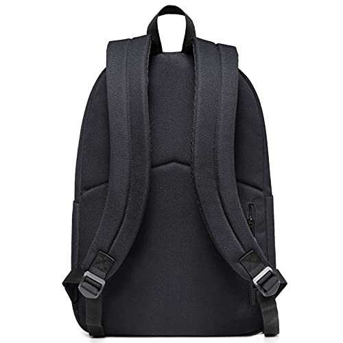 VASCHY School Backpack, Water Resistant Lightweight Casual Backpack for Men Women with Padded Laptop Sleeve Black & Camo - color: Black & Camo