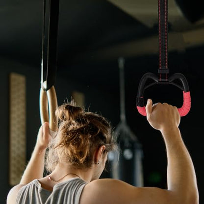 BESPORTBLE ’s Gymnastic Rings Set 1m Adjustable Indoor Fitness Training Workout Rings with Straps for Home Exercise and Bodybuilding