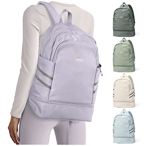 coofay Gym Backpack For Women Waterproof Backpack With Shoe Compartment Lightweight Travel Backpack Sports Backpacks Large Gym Bag - color: Purple-large, size: Large
