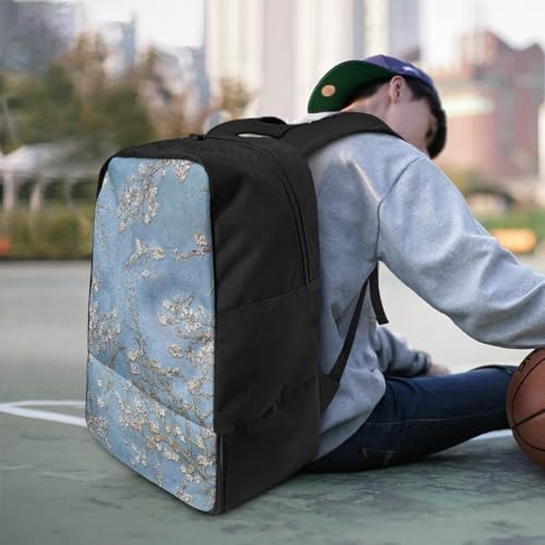 Basketball Backpack With Separate Ball Compartment And Shoes Fit Basketball Volleyball Football - color: Almond Blossom Blue