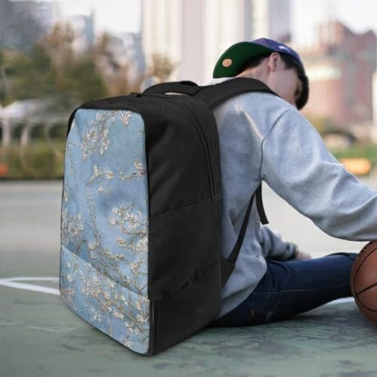 Basketball Backpack With Separate Ball Compartment And Shoes Fit Basketball Volleyball Football - color: Almond Blossom Blue