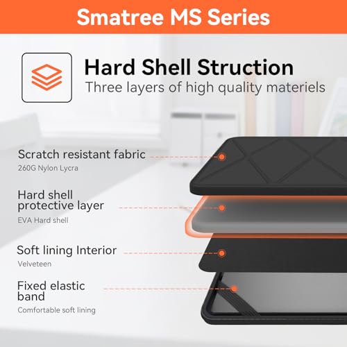 Smatree MS74 Hard EVA Protective Sleeve with Stand Compatible for 15 inch Microsoft Surface Laptop 7, for 15 inch Microsoft Surface Copilot+ PC 2024 Laptop Bag