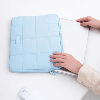 Puffy Laptop Sleeve 14 Inch Matte Blue, Waterproof Carrying Case Bag for Women, Fluffy Computer 14 HP Case, Compatible with MacBook Pro 14 Inch, MacBook Air M2 M1, Asus/Dell XPS/Lenovo - color: Matte Blue, size: 14-inch