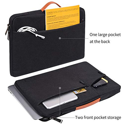 17.3 inch Laptop Case Briefcase Bag for HP 17 17.3 Laptop, HP Pavilion 17/ Envy 17T/ PROBOOK 17, Dell Inspiron 17, Lenovo Ideapad L340 17.3, Acer Aspire 17, ASUS VivoBook 17 Laptop Sleeve,Black - color: Black, size: 17-17.3 Inch