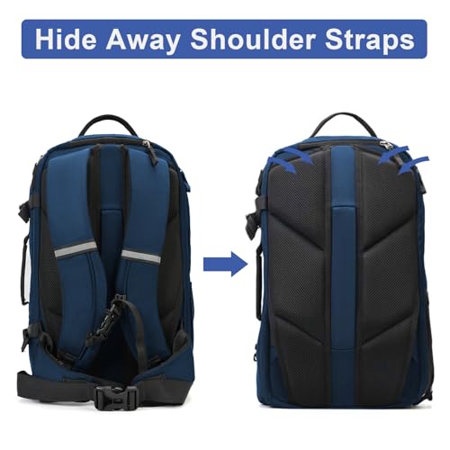 Large Travel Backpack for Men 40L, TSA Flight Approved Carry On Backpack with Rain Cover, Water-resistant 17inch Travel Laptop Backpack Extra Large Luggage Suitcase Daypack Weekender Bag, Blue - color: Blue, size: Non-vacuum
