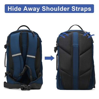 Large Travel Backpack for Men 40L, TSA Flight Approved Carry On Backpack with Rain Cover, Water-resistant 17inch Travel Laptop Backpack Extra Large Luggage Suitcase Daypack Weekender Bag, Blue - color: Blue, size: Non-vacuum