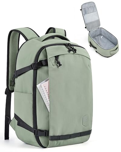 BAGSMART Travel Backpack Women, 15.6 Inch Carry On Backpack Flight Approved, TSA Approved Personal Item Travel Bag, Water Resistant Weekender Bag Luggage Daypack, Pistachio - color: Pistachio, size: 15.6 Inch