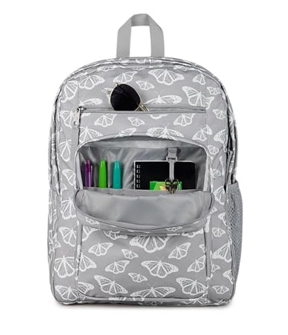 JanSport Laptop Backpack - Computer Bag with 2 Compartments, Ergonomic Shoulder Straps, 15” Laptop Sleeve, Haul Handle - Flutter By Grey - color: Flutter By Grey