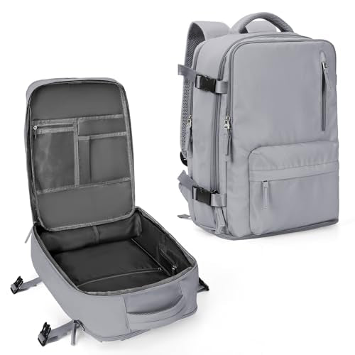 WONHOX Large Travel Backpack Women, Carry On Backpack,Backpack Waterproof Outdoor Sports Rucksack Casual Daypack, Grey - color: A26-grey, size: Large