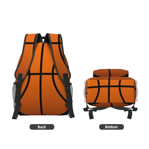 Basketball Laptop Backpacks With Smooth Zippers,Ergonomic Shoulder Straps,16.5â€ Travel Backpack For Adult