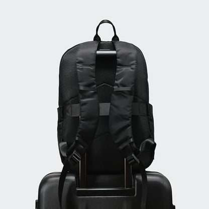 Pander 22L Casual Daypack Everyday Backpack with Luggage Sleeve Smooth Webbing Handle Professional Commuter School Bag, Black - color: Black