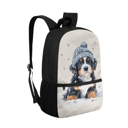 ZOUTAIRONG Cute Dog Print Bookbag for School Insulated Thermos for Hot & Cold Drinks, Lightweight Cute Backpack with Side Pockets for Small Water Up - color: Cute Dog