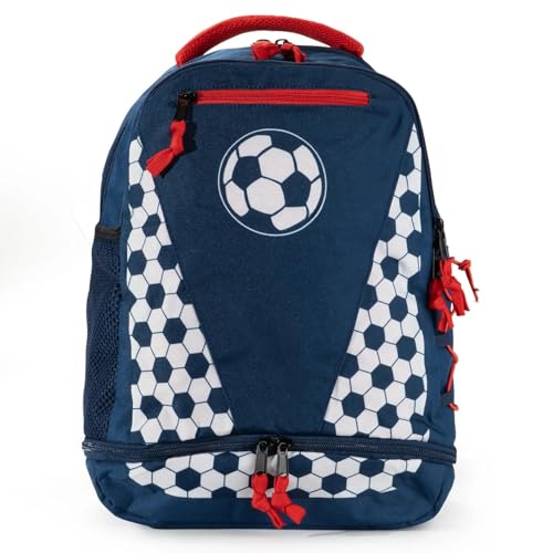 ChalkTalkSPORTS Soccer Backpack for School - Kids Soccer Bookbag with Shoe Pocket - Soccerball