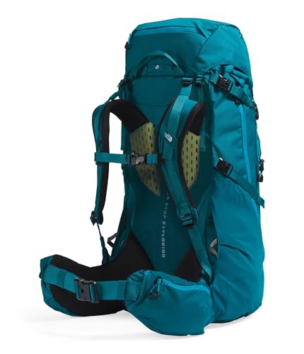 The North Face Women's Terra 55 Backpack - Hiking Pack, Women-Specific Fit, Cinch-Top Opening, Pole & Ice Axe Attachments, Blue Moss/Sapphire Slate-NPF, X-Small/Small - color: Blue Moss/Sapphire Slate-npf, size: X-Small-Small