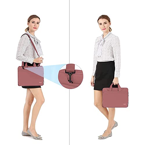 MOSISO 360 Protective Laptop Bag 13.3 inch, 13-14 inch Computer Bag Compatible with MacBook Air 13 inch/Pro 13 inch/Pro 14 inch,HP,Dell,Notebook, Laptop Carrying Case with Strap&Handle, Dusty Rose - color: Dusty Rose, size: 13.3 inch