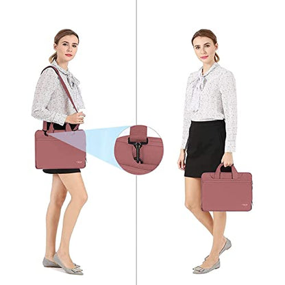 MOSISO 360 Protective Laptop Bag 13.3 inch, 13-14 inch Computer Bag Compatible with MacBook Air 13 inch/Pro 13 inch/Pro 14 inch,HP,Dell,Notebook, Laptop Carrying Case with Strap&Handle, Dusty Rose - color: Dusty Rose, size: 13.3 inch