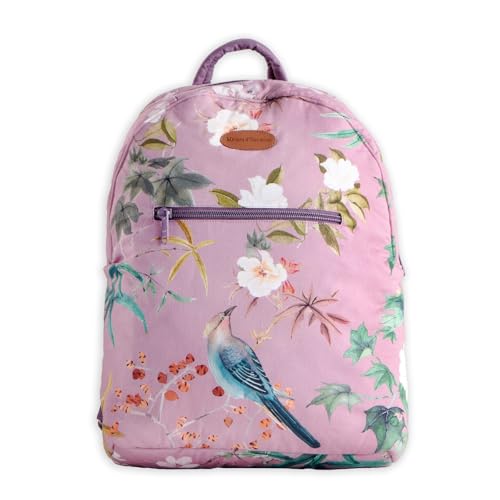 Maison d' Hermine Backpack for Women Men Cotton Shoulder Multipurpose Rucksack with Small Pouch Lightweight Multi Pocket Bag for Travel Work Beach Perfect for Spring Summer (Hokuzai - Violet) - color: 11 - Hokuzai - Violet