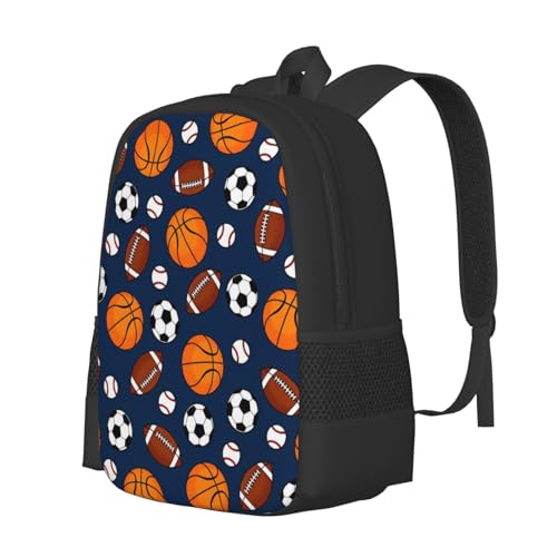 Baseball,Football,Basketball,Soccer,Football Backpack Laptop Travel Bag Adjustable Backpack Print Daypack for Men Women 16.5 In - color: Style 7