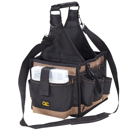 Custom Leathercraft 1526 25 Pocket Electrical and Maintenance Tool Carrier - style: 8-inch Toolbox
