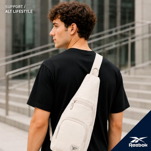Reebok Unisex Crossbody Bag - Convertible Compact Durable Cross Body Bag for Women and Men - Gym and Travel Essentials, Size One Size, Maeves Stucco - color: Maeves Stucco