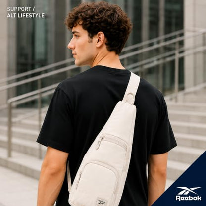 Reebok Unisex Crossbody Bag - Convertible Compact Durable Cross Body Bag for Women and Men - Gym and Travel Essentials, Size One Size, Maeves Stucco - color: Maeves Stucco