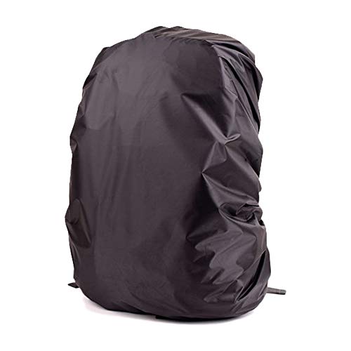 Waterproof Backpack Rain Nylon Cover, Durable Elastic Adjustable Water Resist Cover for Camping,Hiking,Climbing,30-40L - color: Black