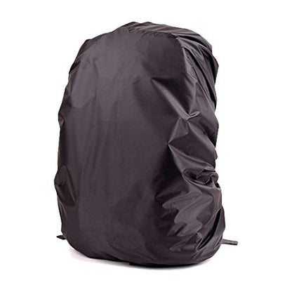 Waterproof Backpack Rain Nylon Cover, Durable Elastic Adjustable Water Resist Cover for Camping,Hiking,Climbing,30-40L - color: Black