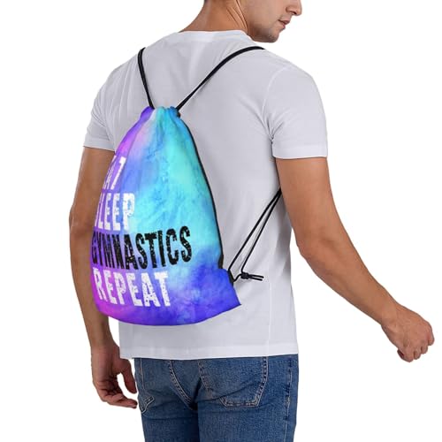Gymnastics Drawstring Backpack Light Gym String Bag Pink Water Resistant Sackpack Sport Yoga Daypack For Womens Mens - color: Gymnastics5