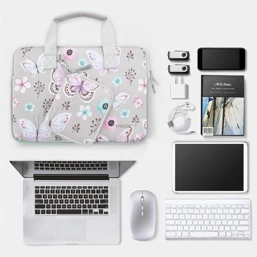 Hseok Laptop Sleeve 14 inch Case with Small Case, Compatible with MacBook Neo 14, MacBook Pro 14 M5/M4/M3/M2/M1, XPS 14 and Most 14 inch Notebooks, Neoprene Computer Handbag,B01F01 - color: B01f01, size: 14"