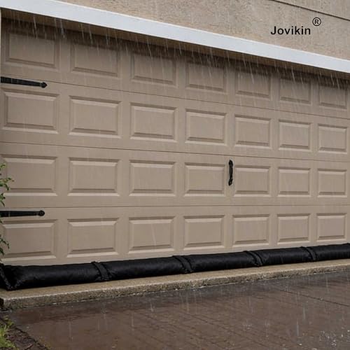 Water Activated Flood Barriers - Sandless Sand Bags with Handles, 3/4/6/8ft Sizes for Home Garage Kitchen Bathroom Flood Protection (6ft Flood Barrier (5-PK)) - size: 6ft Flood Barrier (5-PK)