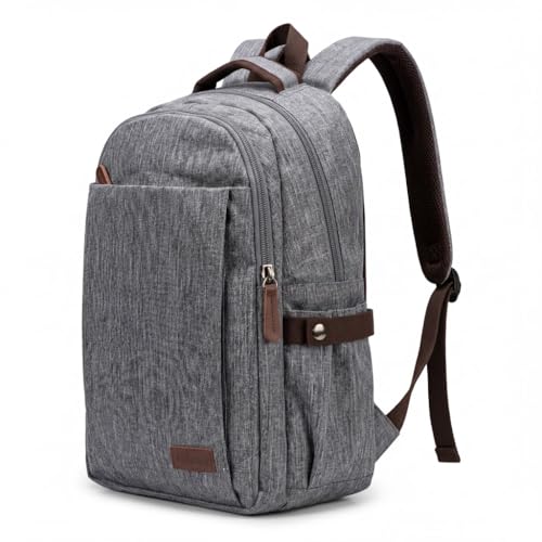 Travel Backpack Mens Business Laptop Bag with Multi-Pockets Minimalist Nylon Daypack Fits 16 Inch Notebook Casual Work Bag (GRY) - color: Gry