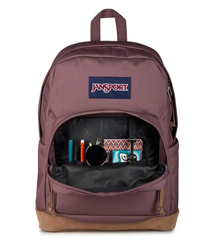 JanSport Right Pack Backpack - Durable Daypack with Padded 15" Laptop Sleeve, Spacious Main Compartment & Integrated Water Bottle Pocket - Mahogany Haze - color: Mahogany Haze
